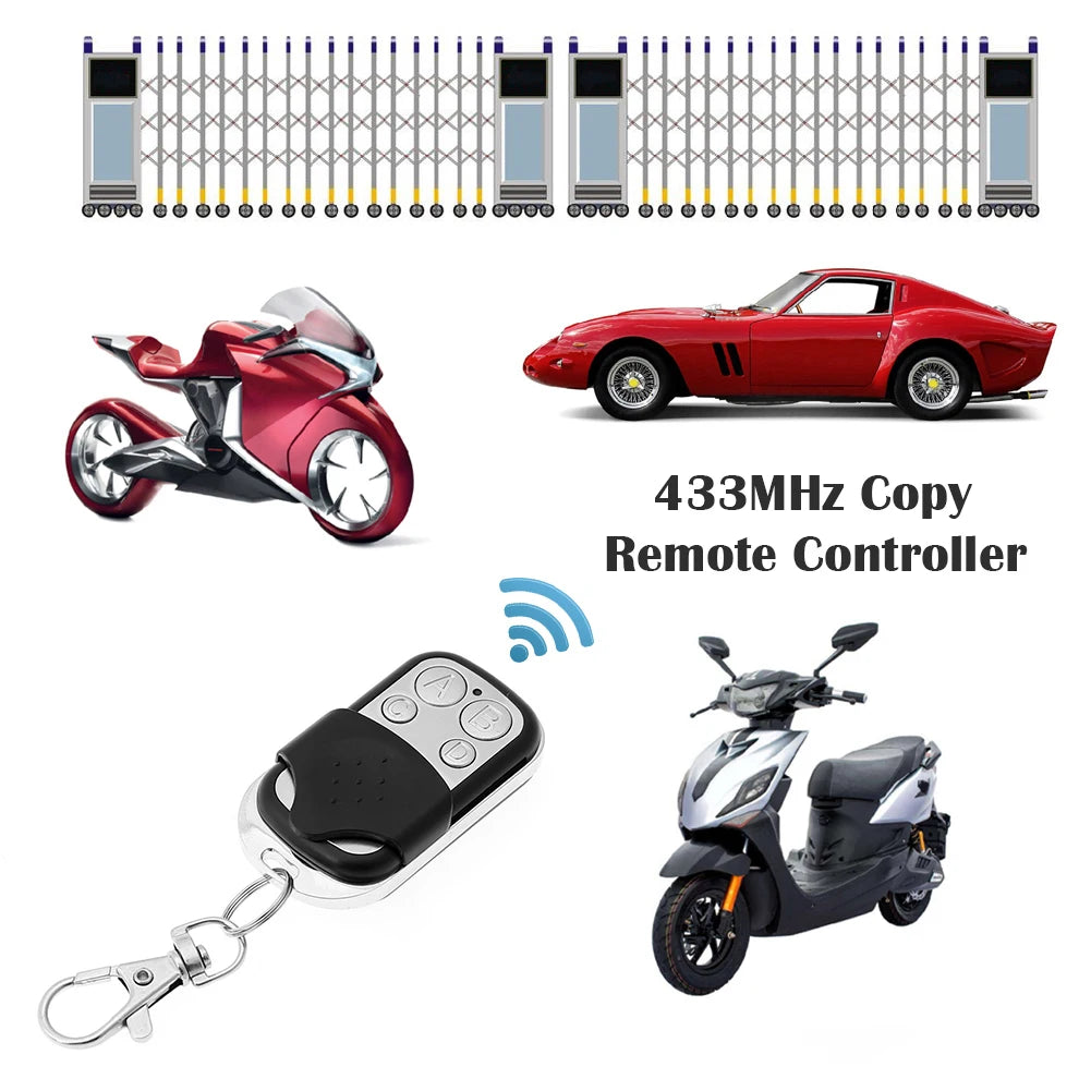 10 pièces 433MHz copie intelligente duplicateur télécommande 4 boutons électrique porte de Garage ouvre-porte télécommande Code de clonage clé de voiture