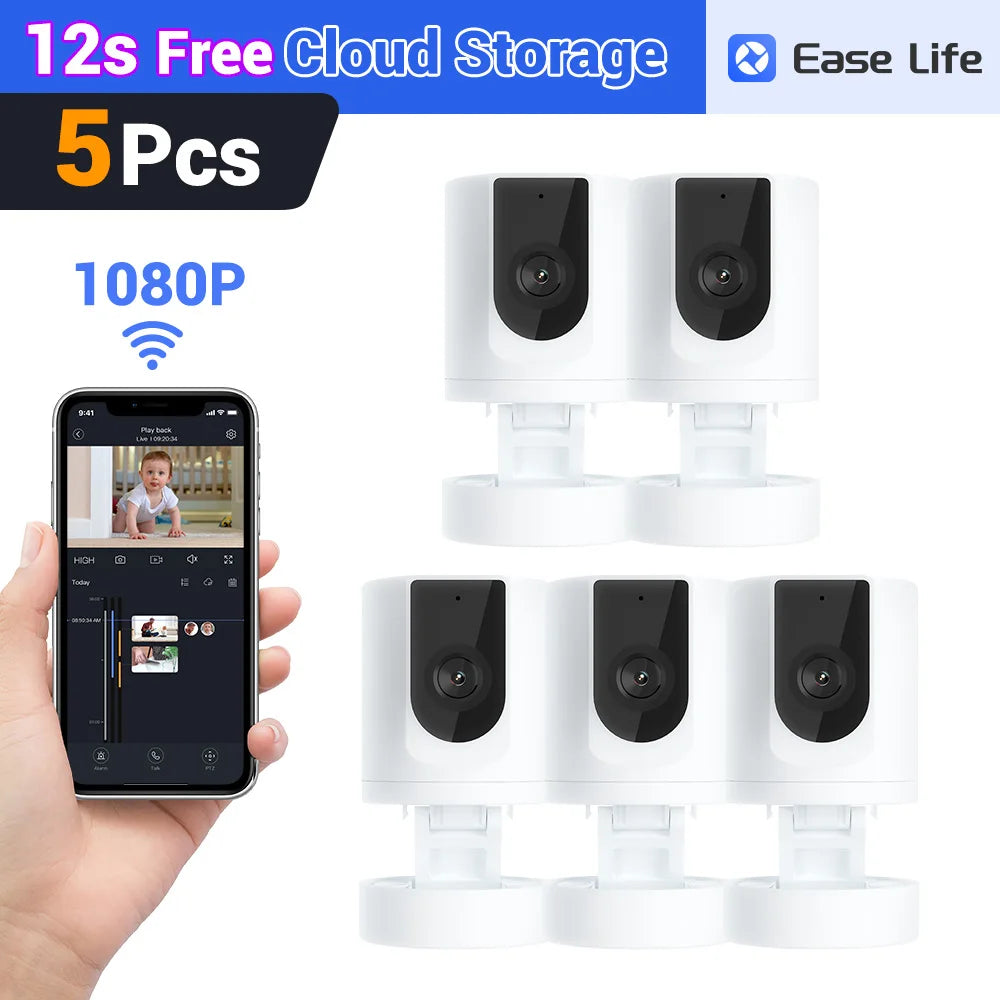 Caméra pour animaux de compagnie, caméra de sécurité intérieure, caméra pour animaux de compagnie avec application téléphonique, caméra de sécurité intérieure, caméra bébé pliable pour la sécurité de la maiso