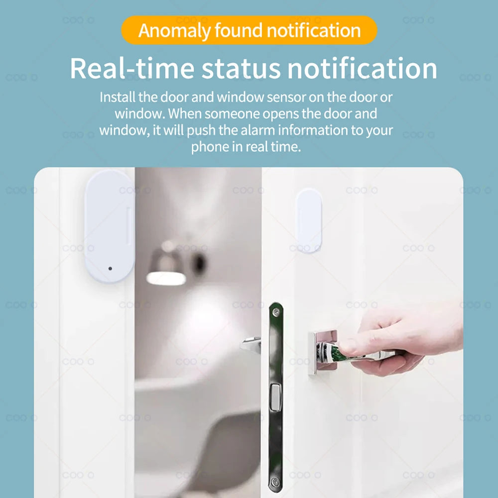 Tuya ZigBee – capteur de porte et fenêtre, détection de lumière Lux 2 en 1, alarme magnétique en temps réel, application, moniteur à distance, fonctionne avec Alexa Google