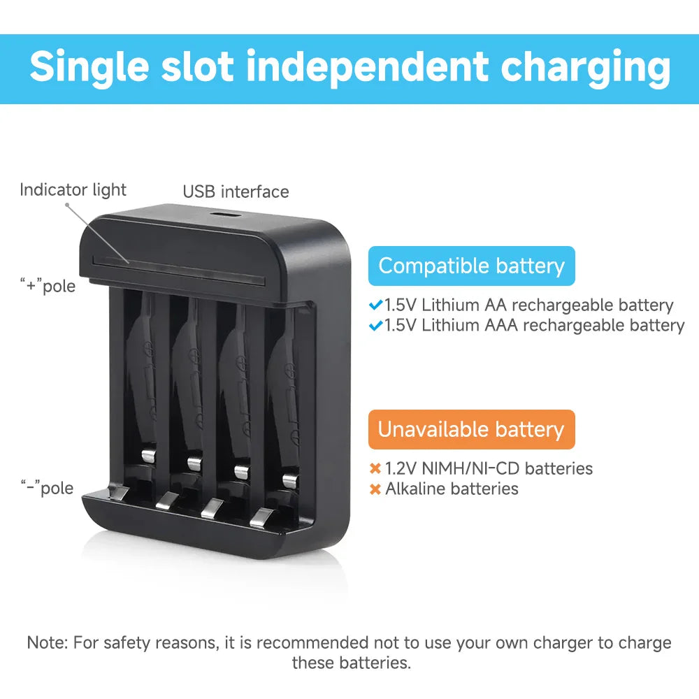 DLGpower-Batterie lithium-ion aste AA/aa, pour jouet électrique, souris sans fil, chargeur, 4/8 p12, 1,5 V, 3300mWh