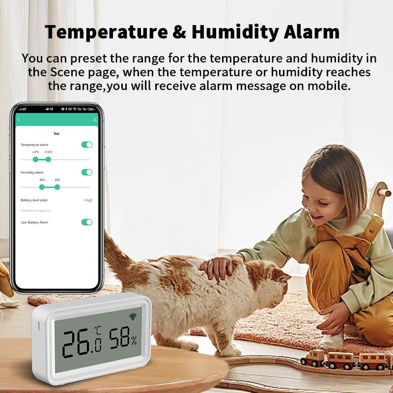 Tuya WiFi Zigbee 3.0 capteur de température et d'humidité pour maison intelligente APP télécommande SmartLife fonctionne avec Alexa Google Assistant