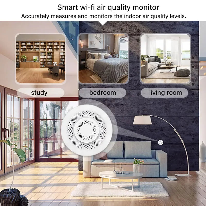 Tuya Zigbee/WiFi capteur de qualité de l'air moniteur boîte à air intelligente PM2.5 compteur de CO2 formaldéhyde cov capteur de température et d'humidité et passerelle