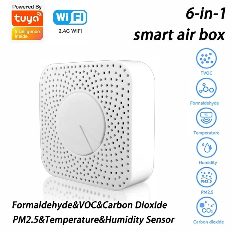 Tuya Zigbee/WiFi capteur de qualité de l'air moniteur boîte à air intelligente PM2.5 compteur de CO2 formaldéhyde cov capteur de température et d'humidité et passerelle