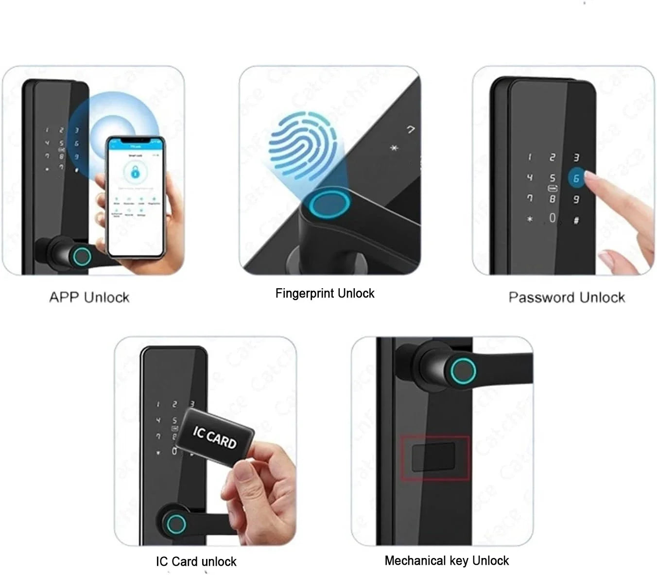 TTlock App se connecte sans passerelle serrure intelligente Wifi télécommande entrée sans clé serrure de porte à empreinte digitale numérique avec clavier