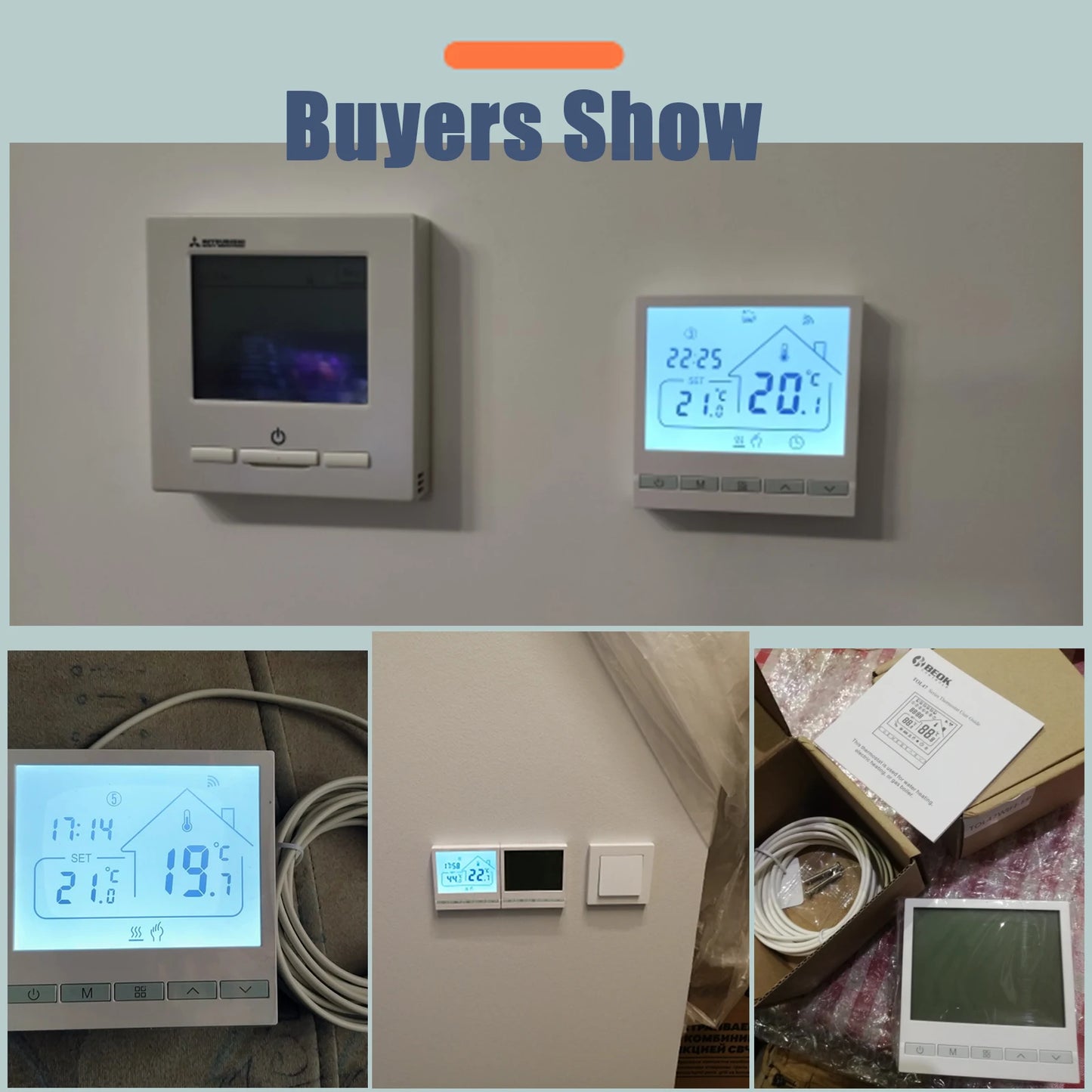 Beok Tuya Thermostat de sol WIFI pour maison intelligente avec Alexa Yandex Google contrôle régulateur de température de chauffage par le sol chaud 220V