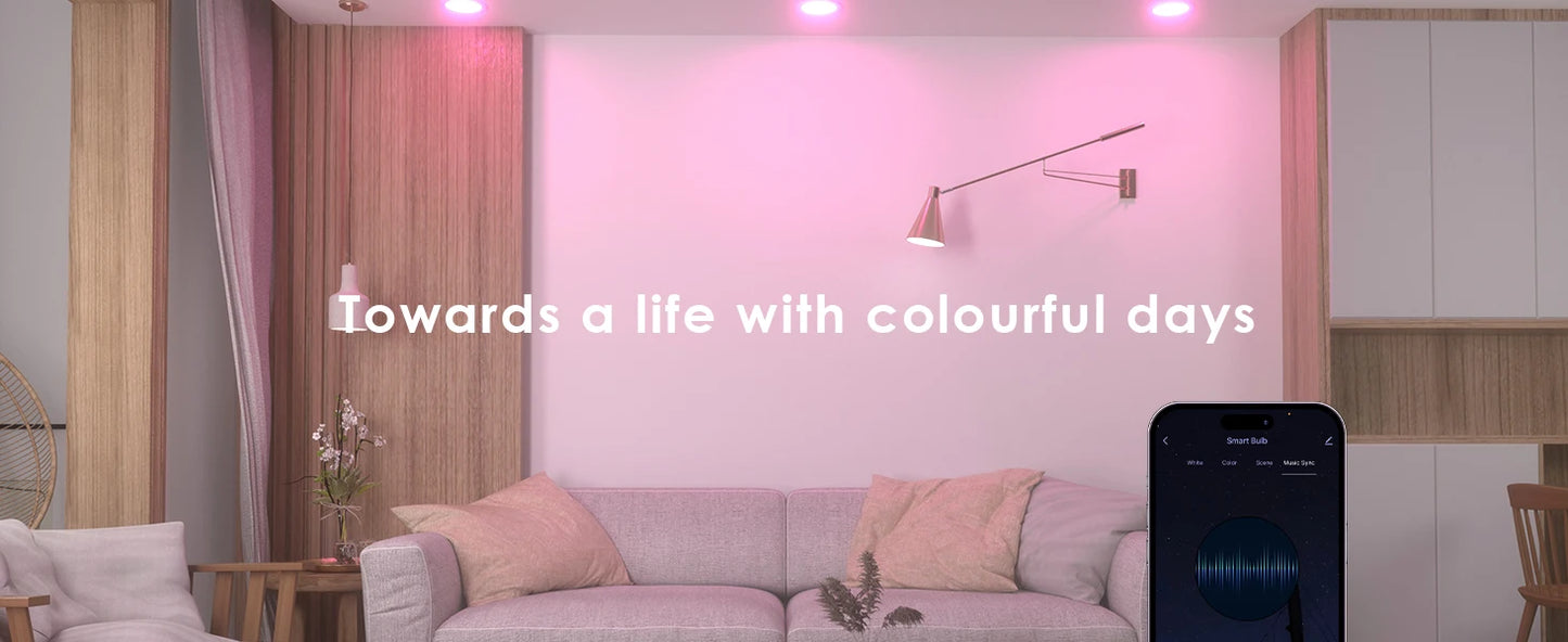 Ampoule LED intelligente Tuya E27 9W 900lm RGBCW, 2 pièces, couleur changeante, AC220V, Bluetooth, WiFi, Alexa/Google Home, ampoules à vis compatibles