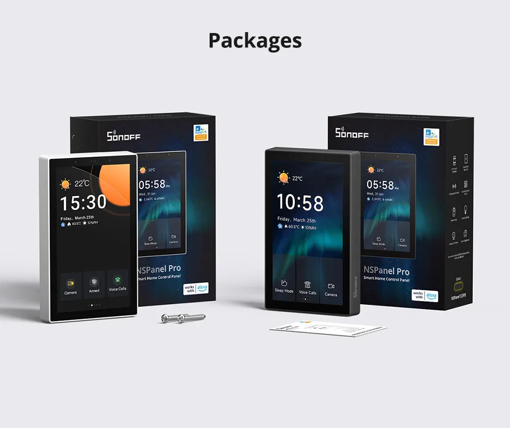 SONOFF NSPanel Pro 120 Type panneau de commande pour maison intelligente consommation d'énergie intelligente Module de commutation bricolage prise en charge des appareils Sonoff