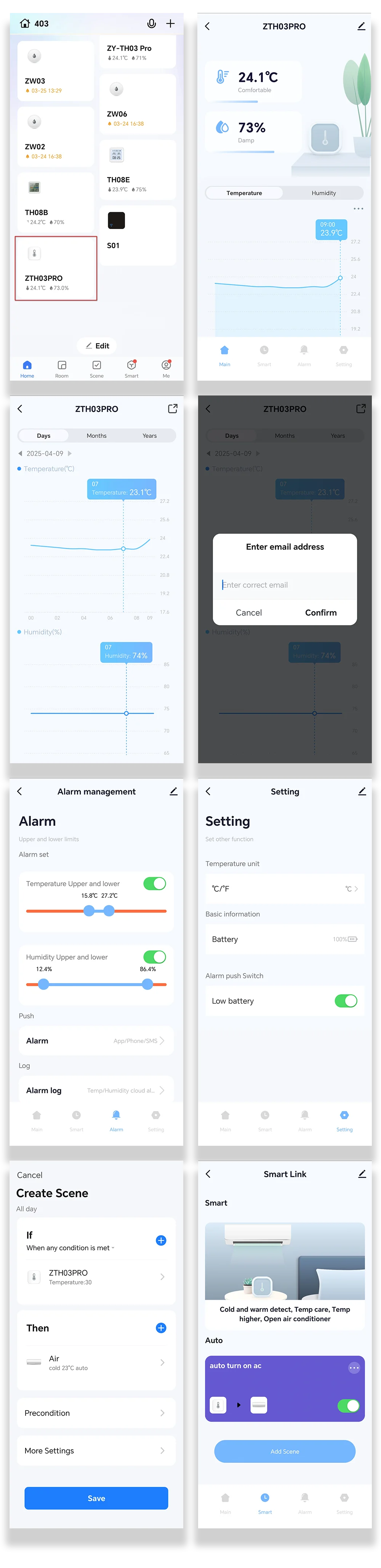 Tuya WiFi Zigbee 3.0 capteur de température et d'humidité pour maison intelligente APP télécommande SmartLife fonctionne avec Alexa Google Assistant