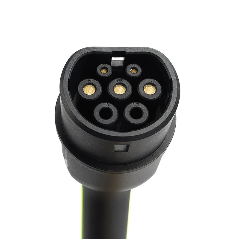 Câble de chargement de rue EV étanche pour Station Wallbox 5M 3.5KW-22KW Type 2 Type 1 Mode 3 noir