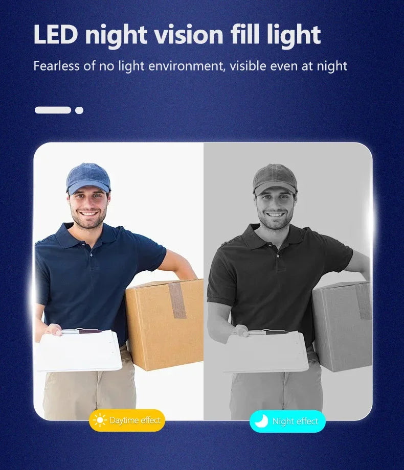 Sonnette d'interphone sans fil avec vision nocturne HD, écran IPS 4,3 pouces, caméra de sonnette visuelle étanche, sécurité domestique intelligente, vidéo par sonnette