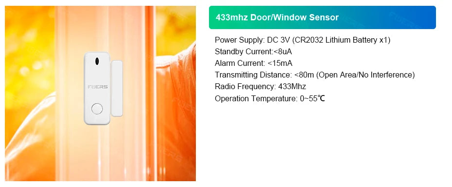 FUERS G12 Tuya WiFi GSM système d'alarme de sécurité sans fil maison affaires alarme antivol avec sirène RFID détecteur de mouvement capteur de fumée