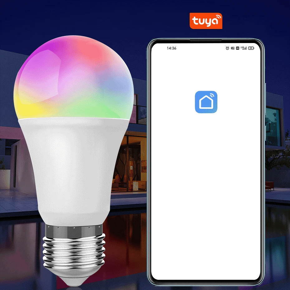 Ampoules Led intelligentes WIFI E27 TUYA/Smart Life RGB + blanc + ampoule Led chaude 220v lampe pour Yandex Alice automatisation Google Home Alexa