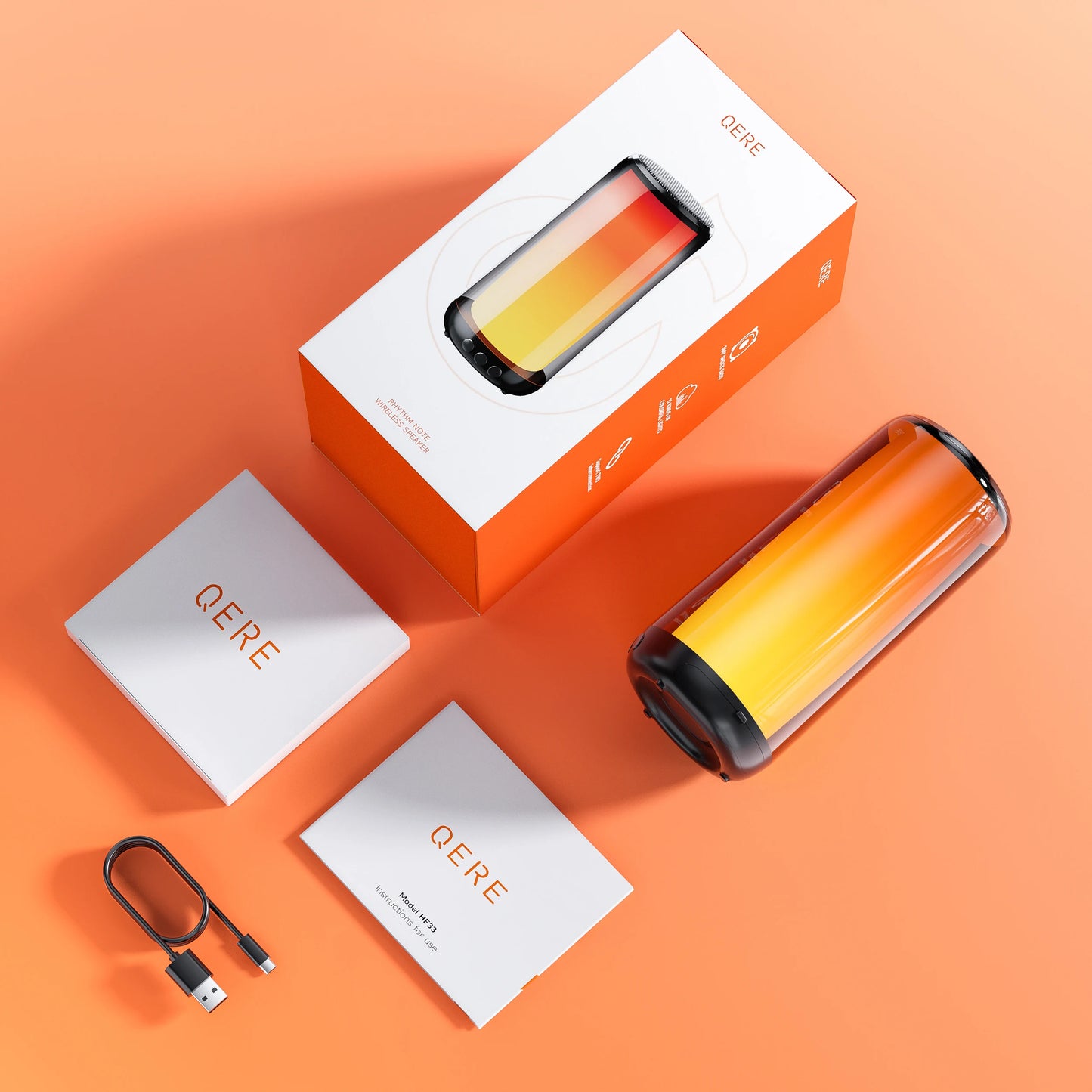 enceinte bluetooth puissantes12 types de lumières de couleur, veilleuse, escales, lampes, haut-parleur, 57mm, QSoutheast, Dolby Cinema, Soun