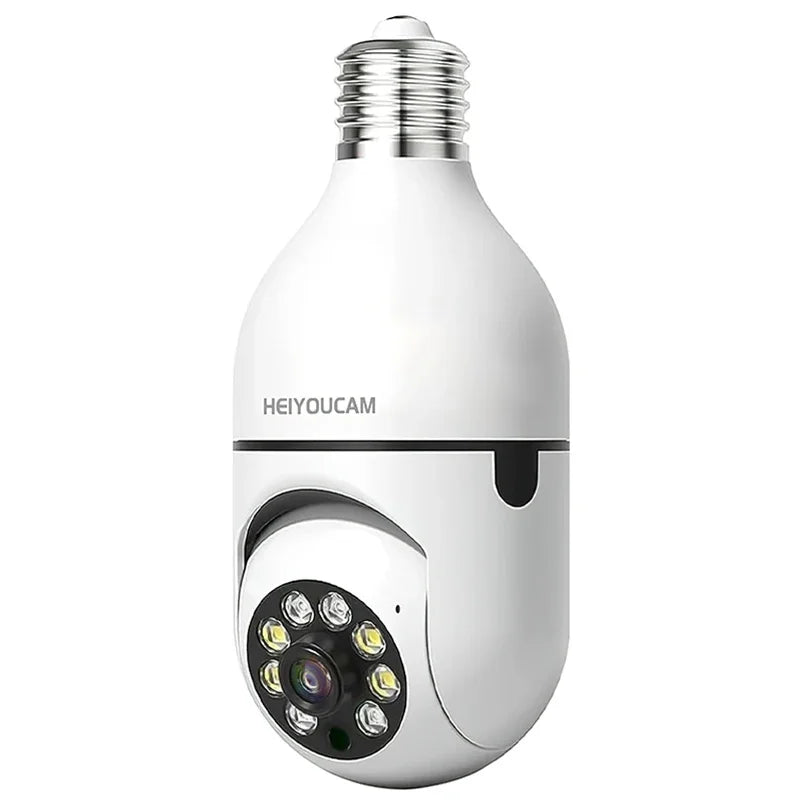 Caméra de sécurité extérieure avec ampoule, 2.4G, 5GHz, WiFi, 1080P, caméra de sécurité avec prise de lumière, vue intérieure à 360 °, vision nocturne pour document