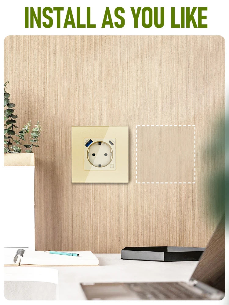 LOGEN Wifi prises intelligentes type-c USB 220V fonctionne avec Tuya vie intelligente Google Assistant Amazon Alexa Yandex Alice prise ue