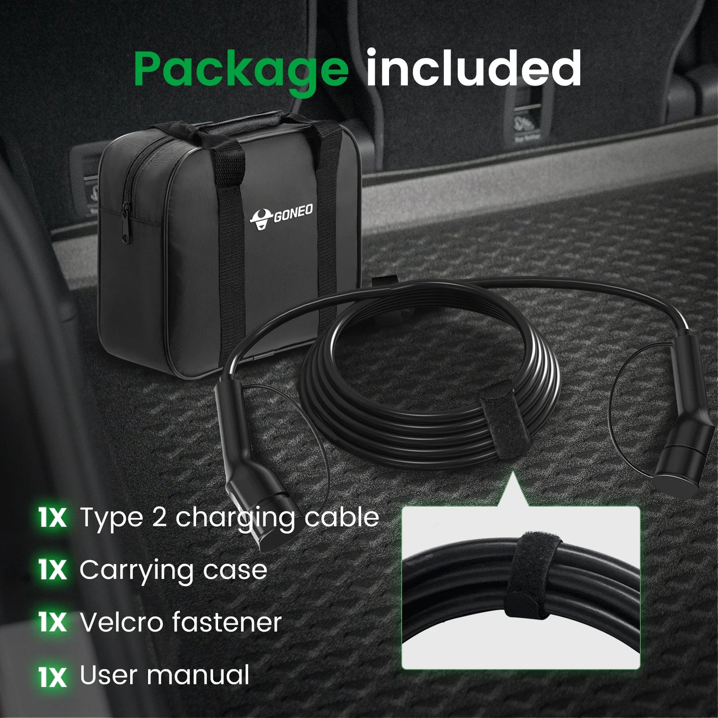 Goneo-Câble de Chargement existent Électrique, EV/PHEV, Type 2, 3 Phases, 22kw, 11kw, 7kw, Vop 2 à Vop 2, Hybrid Auto Cable T2