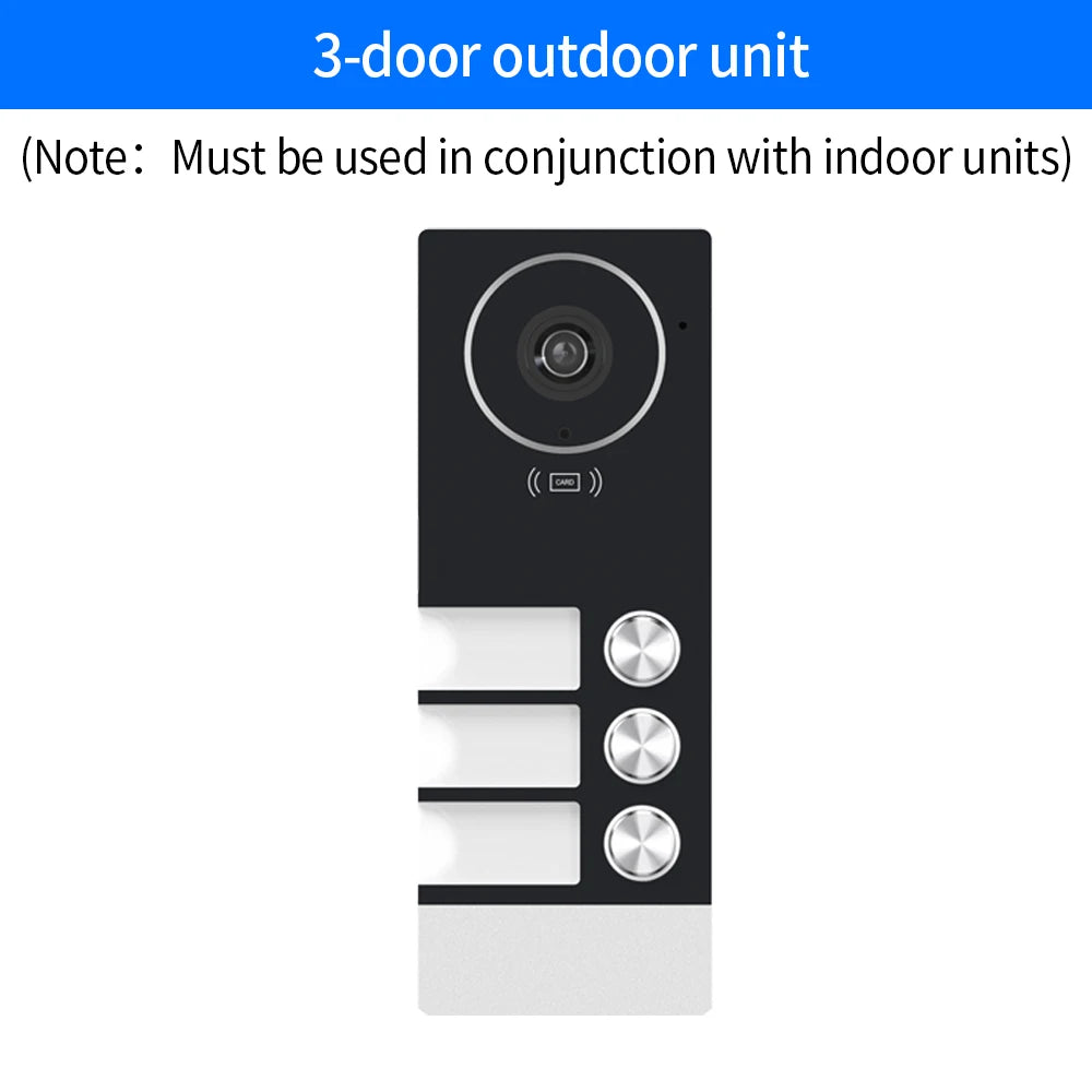 TUYA-Visiophone Multifamilial avec Écran de 3/4 Pouces, Kit d'Interphone Vidéo, Wifi, Moniteur, Cloche de Porte, Déverrouillage de Carte, Appartement, 2/7/10