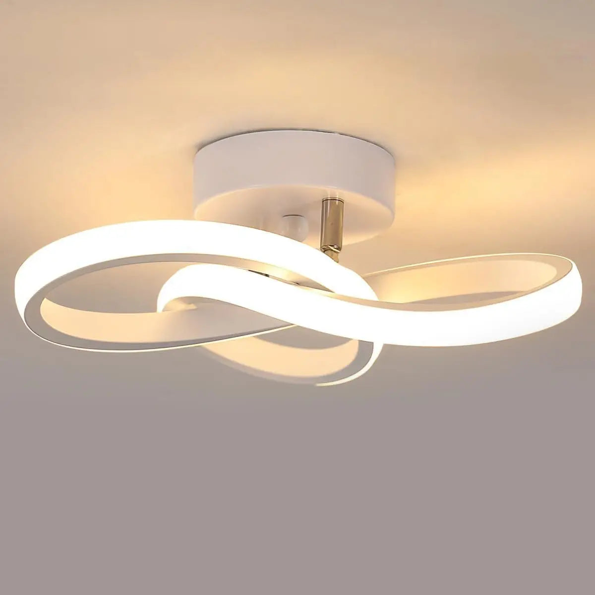 Plafonnier LED, plafonnier moderne 20W 2200LM plafonnier blanc pour cuisine, couloir, chambre à coucher, commande d'interrupteur