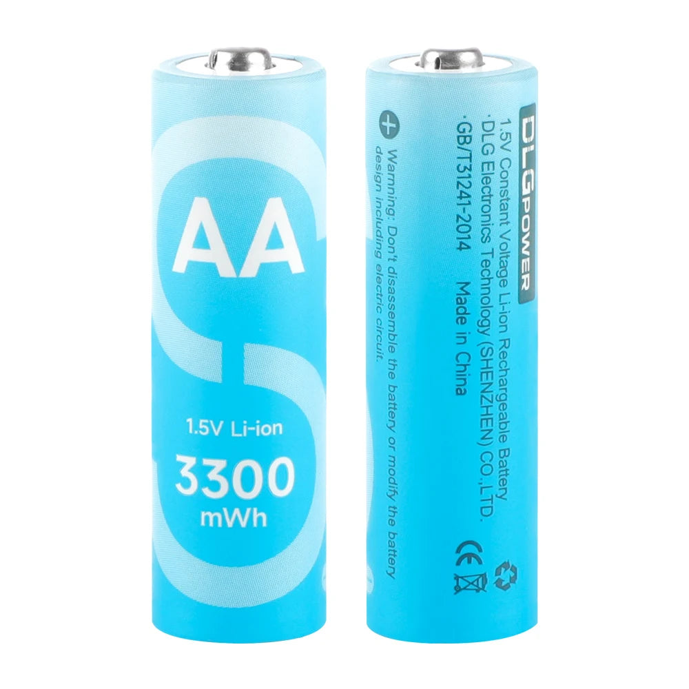 DLGpower-Batterie lithium-ion aste AA/aa, pour jouet électrique, souris sans fil, chargeur, 4/8 p12, 1,5 V, 3300mWh