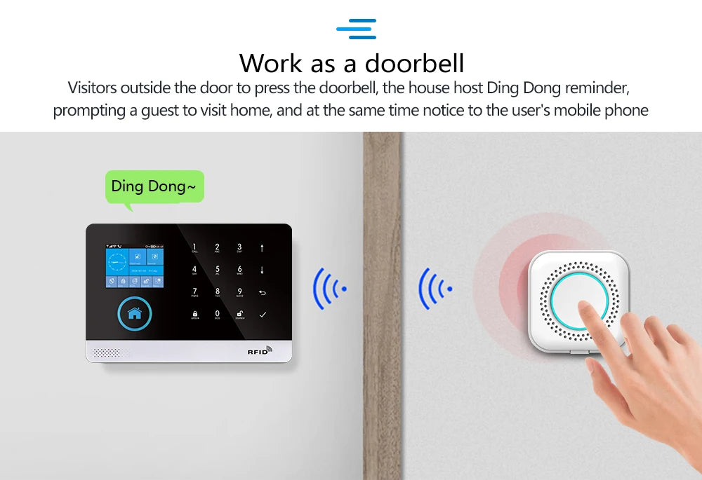 Zagreb O-Système d'alarme sans fil pour la sécurité à domicile, alarme antivol, Tuya Smart App, fonctionne avec Alexa, WiFi, 433MHz, 101