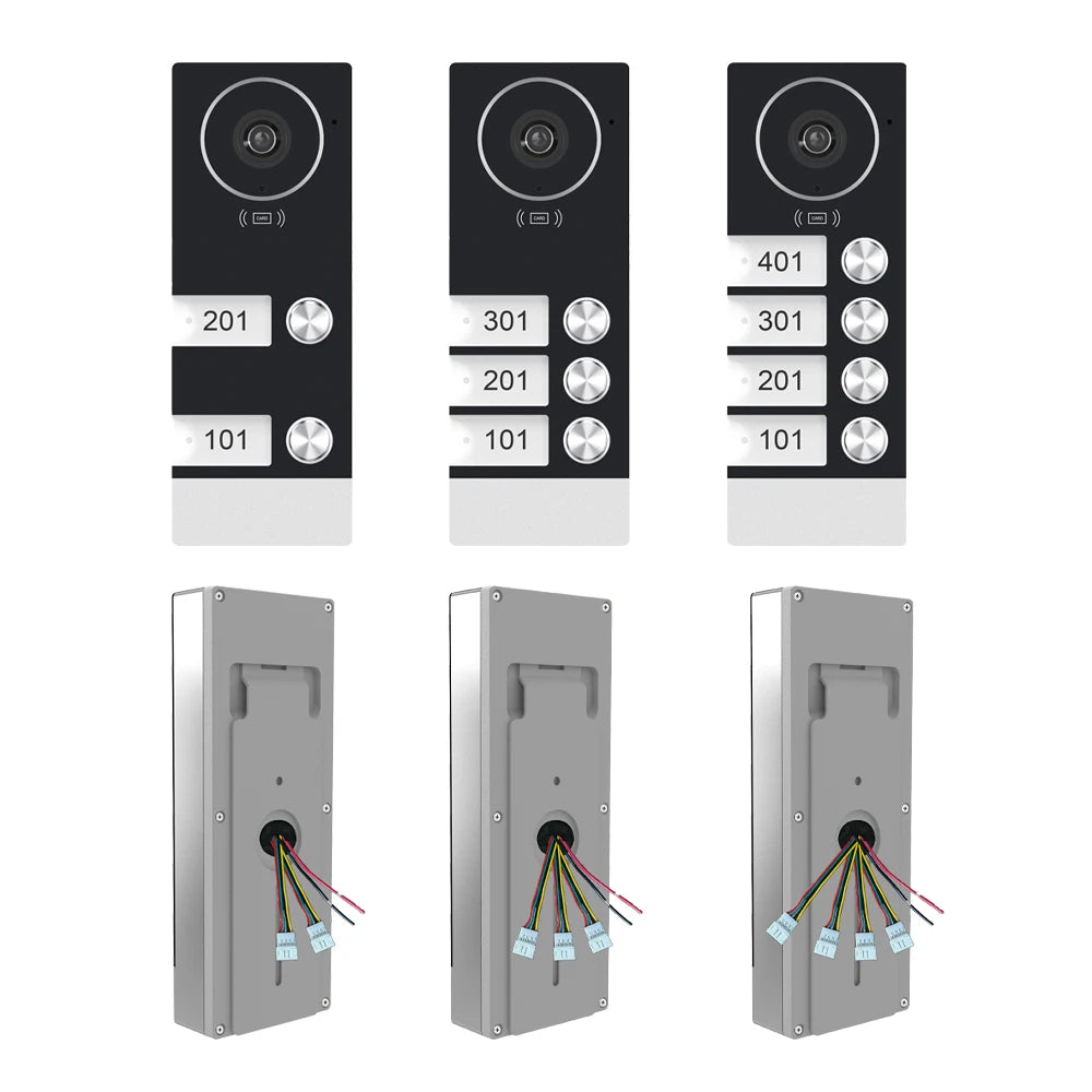 TUYA-Visiophone Multifamilial avec Écran de 3/4 Pouces, Kit d'Interphone Vidéo, Wifi, Moniteur, Cloche de Porte, Déverrouillage de Carte, Appartement, 2/7/10