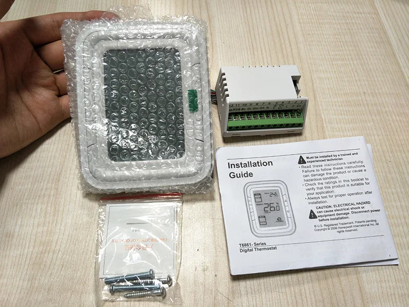 Thermostat numérique pour climatiseur, contrôleur de température à distance, vertical et horizontal, Honeywell, T6861, FCU, T68Également V2WG, T68Également V1WG