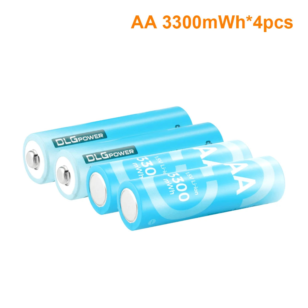 DLGpower-Batterie lithium-ion aste AA/aa, pour jouet électrique, souris sans fil, chargeur, 4/8 p12, 1,5 V, 3300mWh