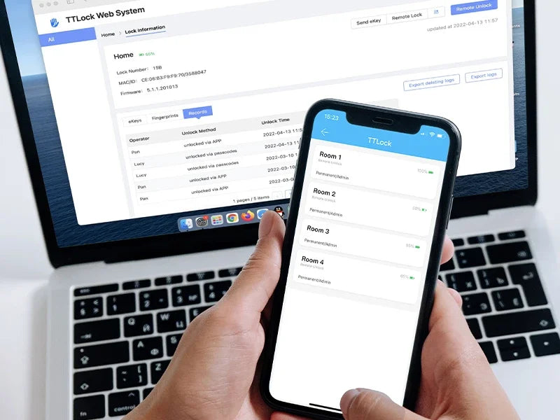 TTlock App se connecte sans passerelle serrure intelligente Wifi télécommande entrée sans clé serrure de porte à empreinte digitale numérique avec clavier