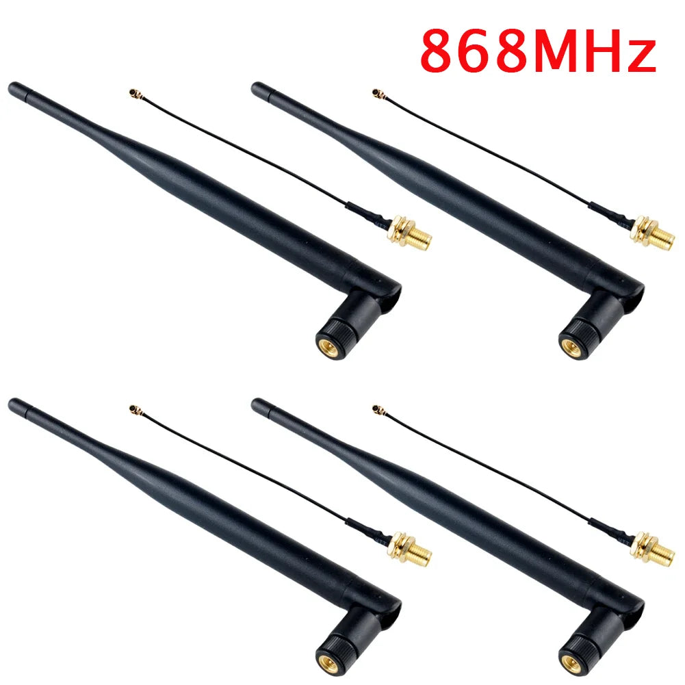 Antenne LoRa 868MHz / 915MHz 5DBi SMA mâle avec câble d'extension IPEX omnidirectionnel pour LoRa méshtastique 32 V3 LoRaWAN1/2/4 pièces