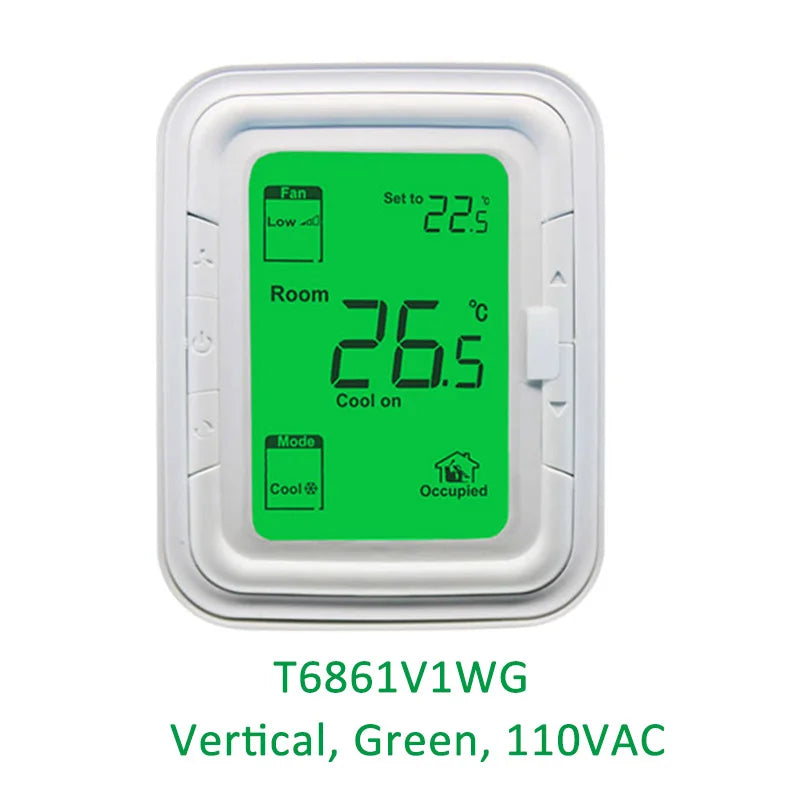 Thermostat numérique pour climatiseur, contrôleur de température à distance, vertical et horizontal, Honeywell, T6861, FCU, T68Également V2WG, T68Également V1WG