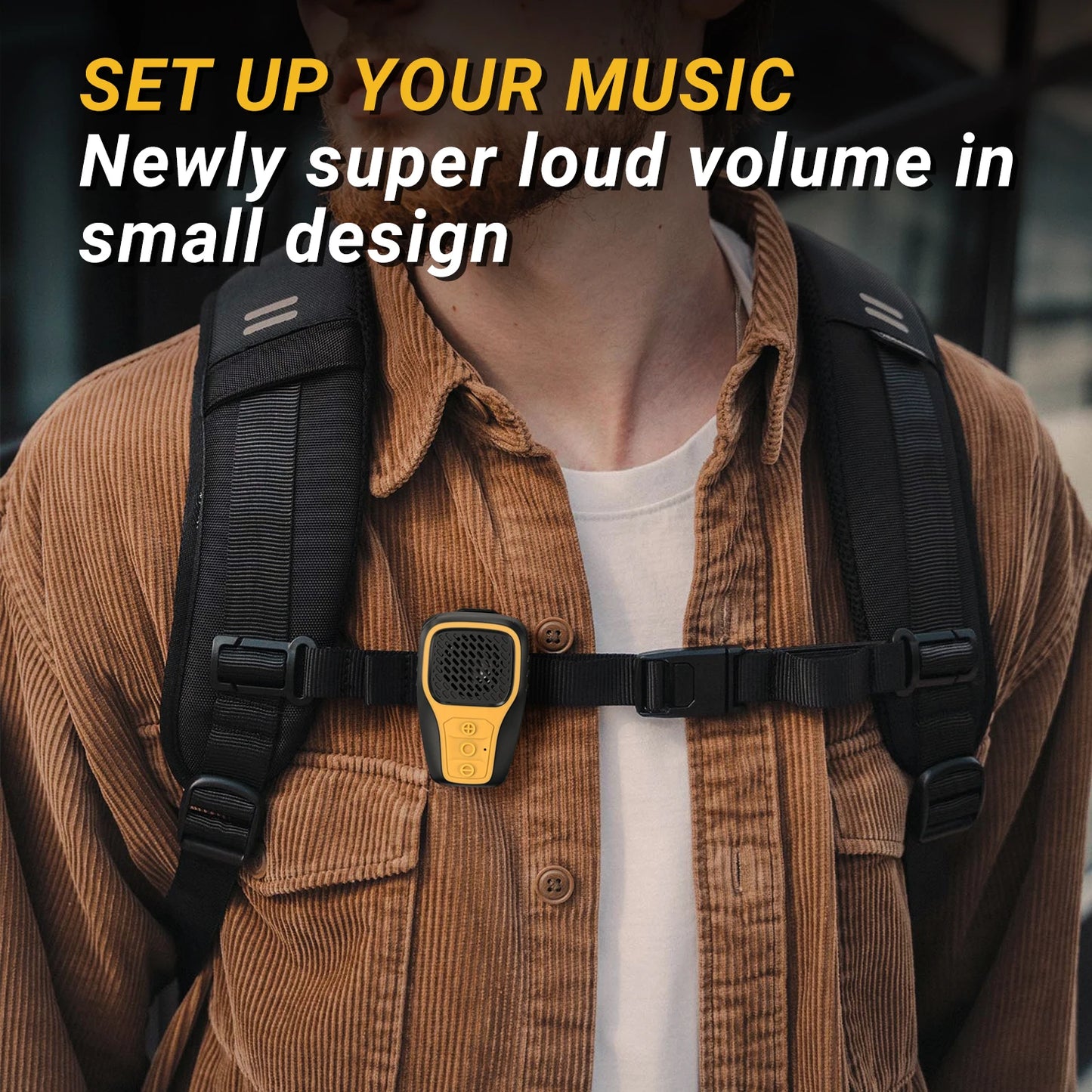 Sounderlink- Mini haut-parleur Bluetooth portable à clipser, appel mains libres, micro anti-bruit intégré, étanche IP67, accessoires de gymnastique