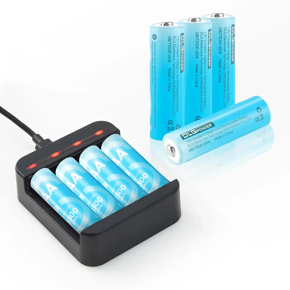 DLGpower-Batterie lithium-ion aste AA/aa, pour jouet électrique, souris sans fil, chargeur, 4/8 p12, 1,5 V, 3300mWh