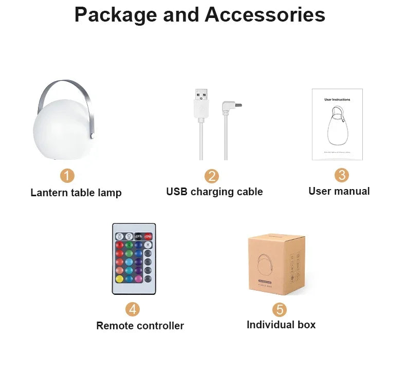 Tuya-Lampe de Table Portable Intelligente, Télécommande, RVB, LED, Extérieur, Étanche, Sans Fil, Camping, USB, Veilleuse, 16 Documents