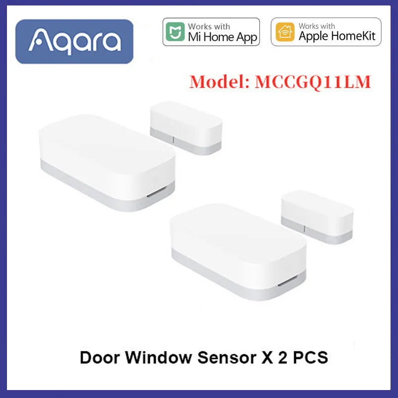 Aqara-Mini Capteur de Porte et Fenêtre Intelligent Zigbee, Connexion Sans Fil, Alarme, Maison Intelligente, HomeKit pour Xiaomi ata jia Mi Home