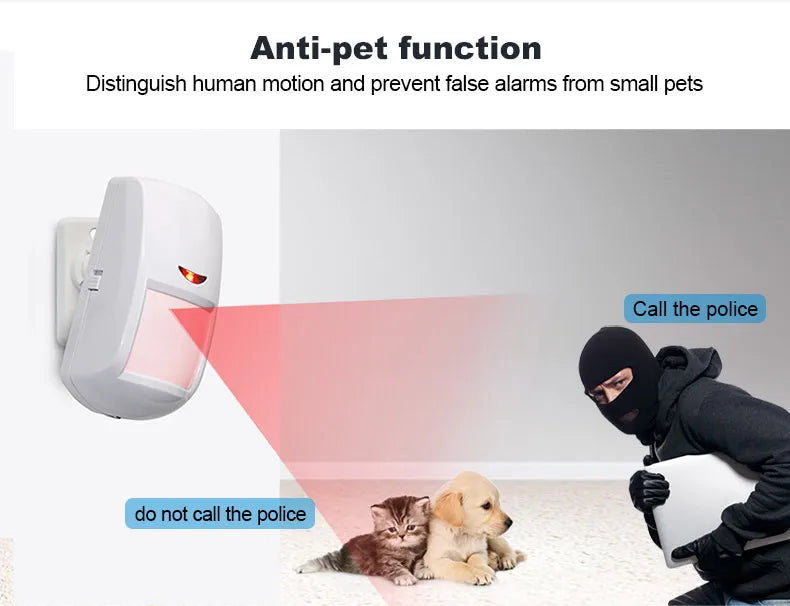 PGST résidentiel Tuya intelligent Gsm Wifi système d'alarme pour la maison sans fil alarme de sécurité maison vie intelligente App contrôle travail avec ALexa