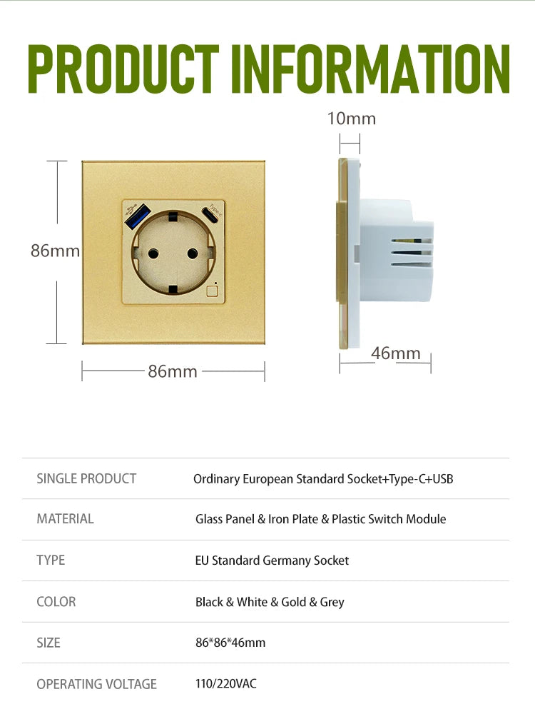LOGEN Wifi prises intelligentes type-c USB 220V fonctionne avec Tuya vie intelligente Google Assistant Amazon Alexa Yandex Alice prise ue