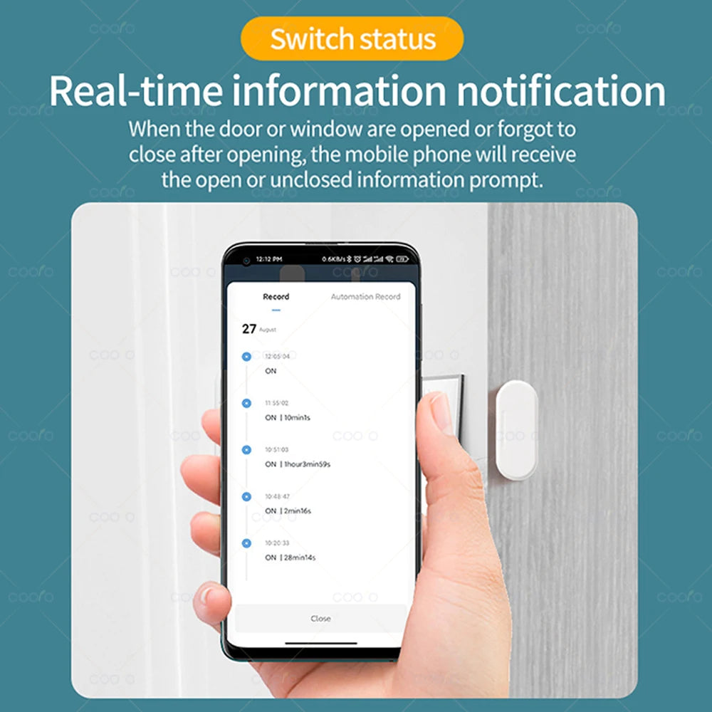 Tuya ZigBee – capteur de porte et fenêtre, détection de lumière Lux 2 en 1, alarme magnétique en temps réel, application, moniteur à distance, fonctionne avec Alexa Google