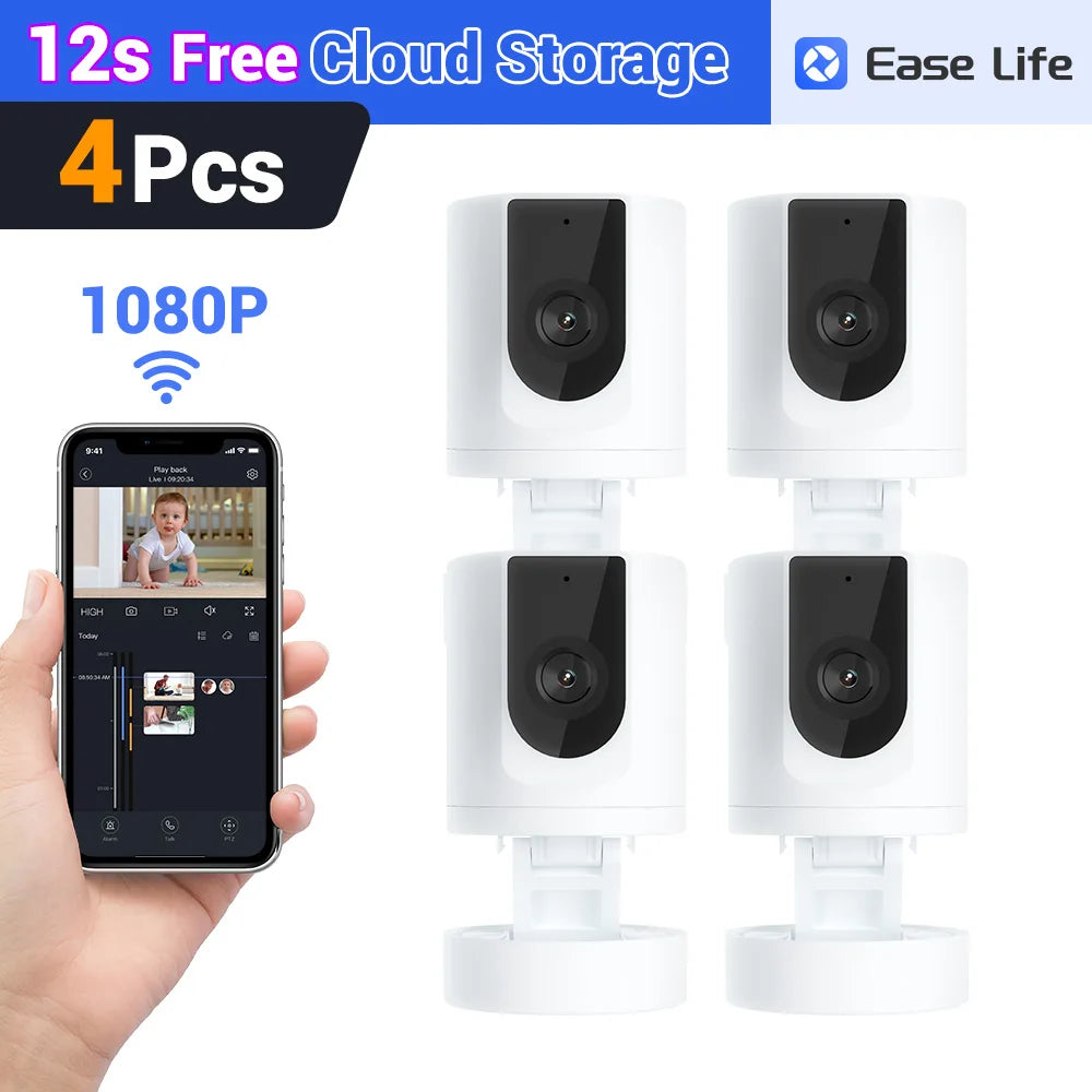 Caméra pour animaux de compagnie, caméra de sécurité intérieure, caméra pour animaux de compagnie avec application téléphonique, caméra de sécurité intérieure, caméra bébé pliable pour la sécurité de la maiso