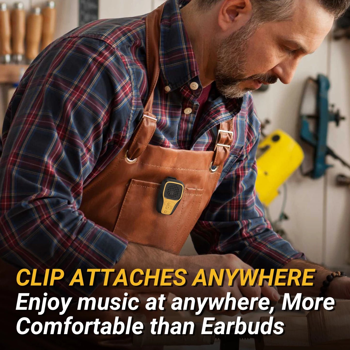 Sounderlink- Mini haut-parleur Bluetooth portable à clipser, appel mains libres, micro anti-bruit intégré, étanche IP67, accessoires de gymnastique