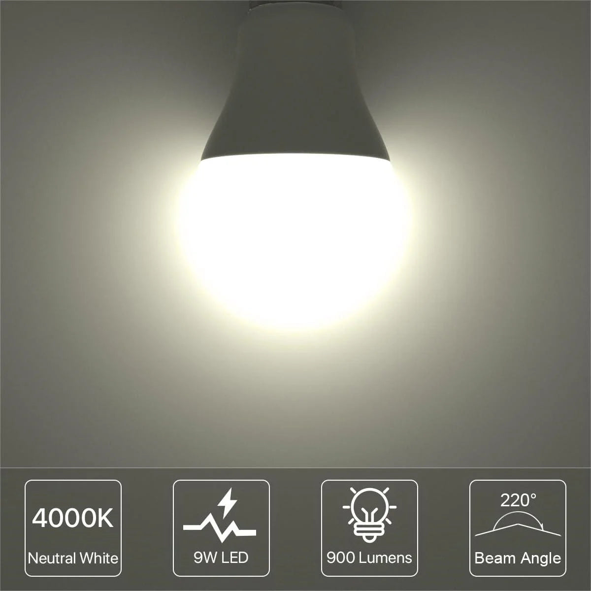 Ampoule à baïonnette à économie d'énergie, ampoules LED, non dimmable, AC220V, 9W, 900LM, B22, 3000K, 4000K, 6500K, BC, A60, GLS, 6 pièces