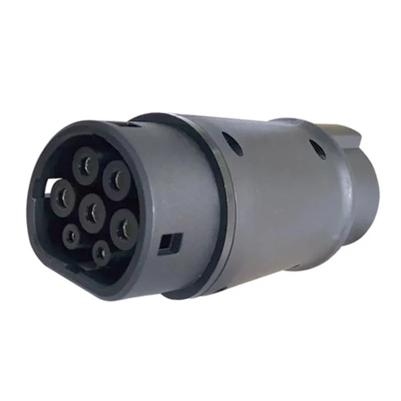 Adaptateur de baril IEC 62196 Type 2 à J1772 Type 1 pour véhicule électrique latéral, connecteur de chargeur 32A EV, Station de charge