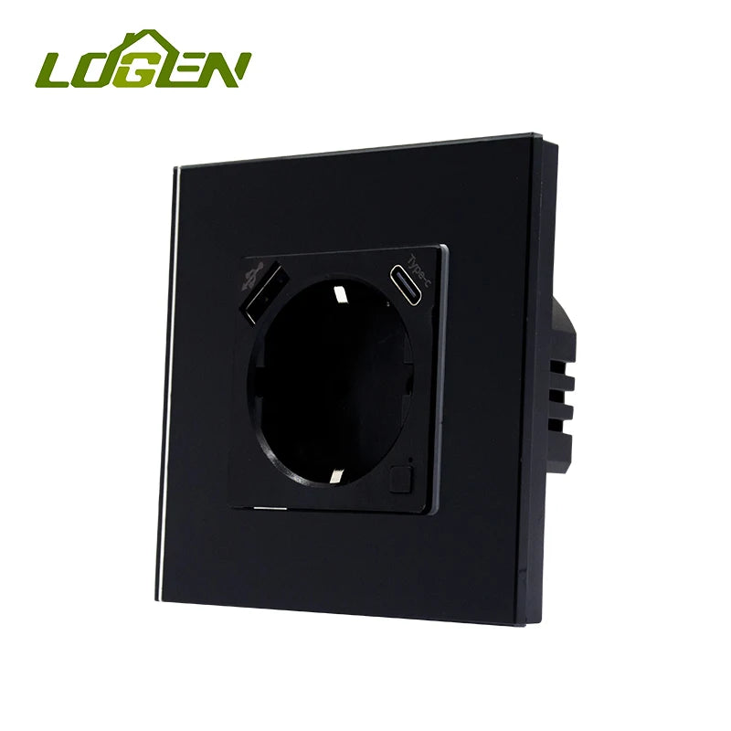 LOGEN Wifi prises intelligentes type-c USB 220V fonctionne avec Tuya vie intelligente Google Assistant Amazon Alexa Yandex Alice prise ue