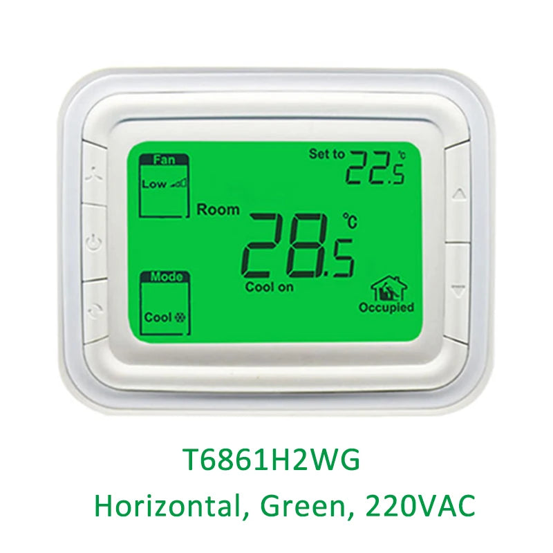 Thermostat numérique pour climatiseur, contrôleur de température à distance, vertical et horizontal, Honeywell, T6861, FCU, T68Également V2WG, T68Également V1WG