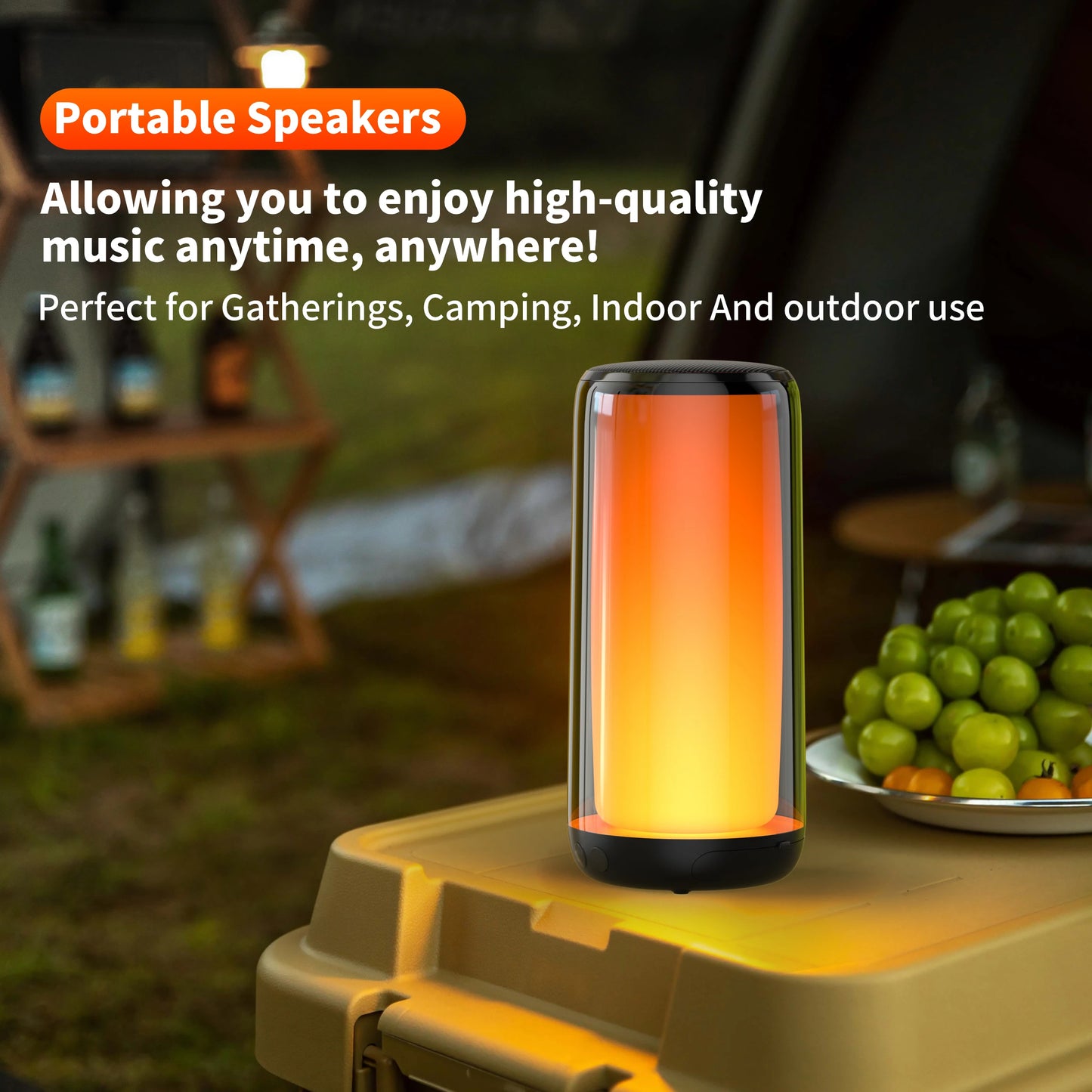 enceinte bluetooth puissantes12 types de lumières de couleur, veilleuse, escales, lampes, haut-parleur, 57mm, QSoutheast, Dolby Cinema, Soun