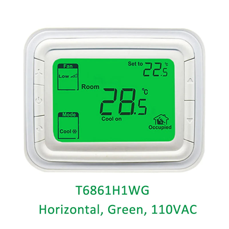 Thermostat numérique pour climatiseur, contrôleur de température à distance, vertical et horizontal, Honeywell, T6861, FCU, T68Également V2WG, T68Également V1WG