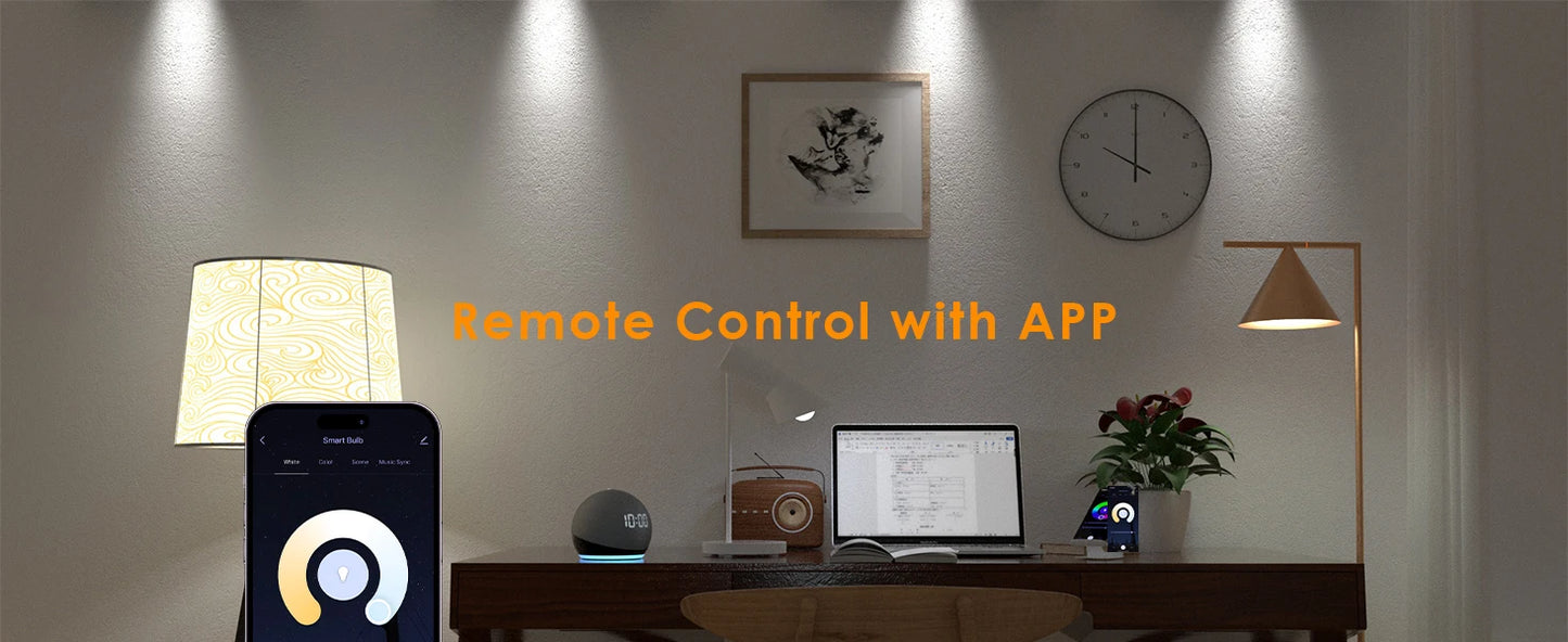 Ampoule LED intelligente Tuya E27 9W 900lm RGBCW, 2 pièces, couleur changeante, AC220V, Bluetooth, WiFi, Alexa/Google Home, ampoules à vis compatibles