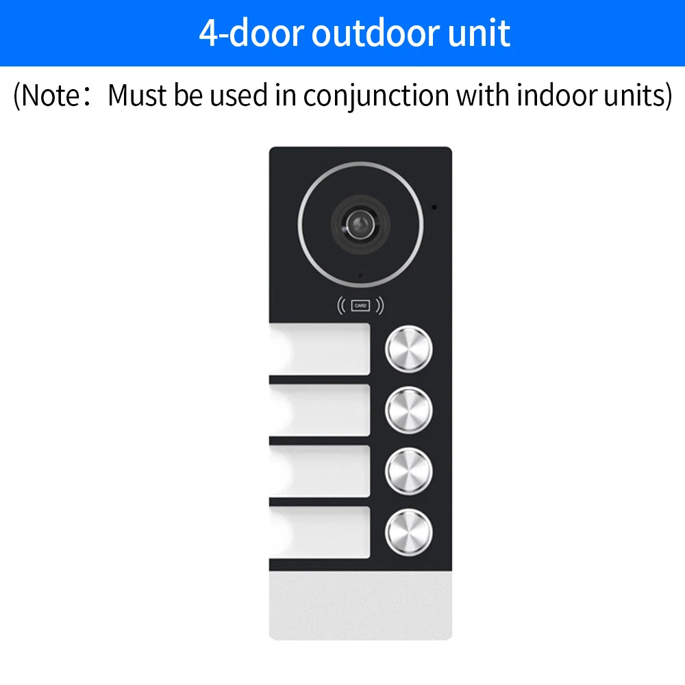 TUYA-Visiophone Multifamilial avec Écran de 3/4 Pouces, Kit d'Interphone Vidéo, Wifi, Moniteur, Cloche de Porte, Déverrouillage de Carte, Appartement, 2/7/10
