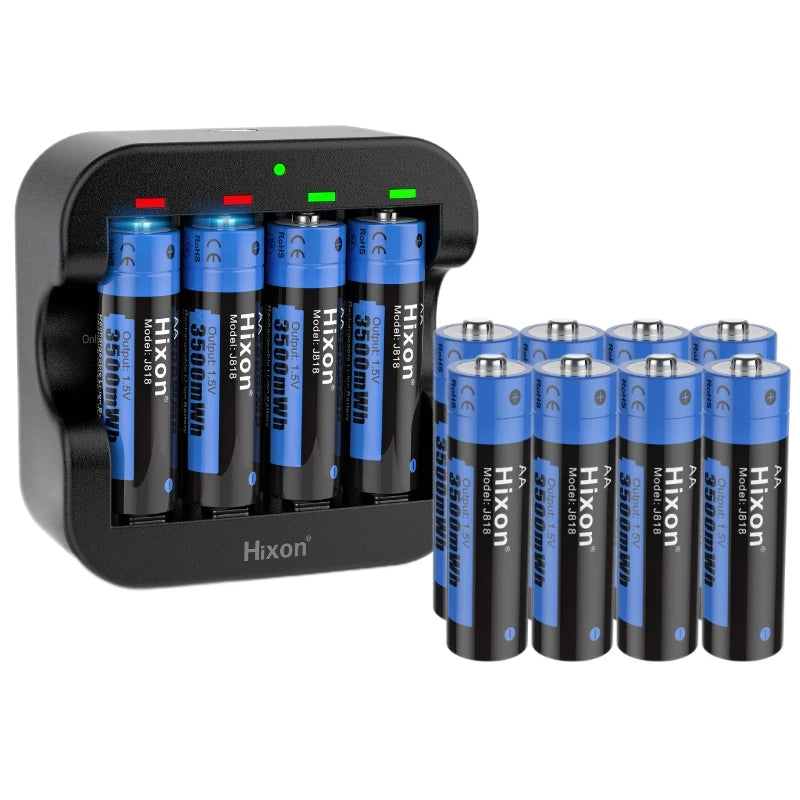 Hixon aa 1.5V Li-ion batterie Rechargeable 3500mWh 1.5V Lithium AA piles rechargeables 1.5v AA batterie pour jouet télécommandé