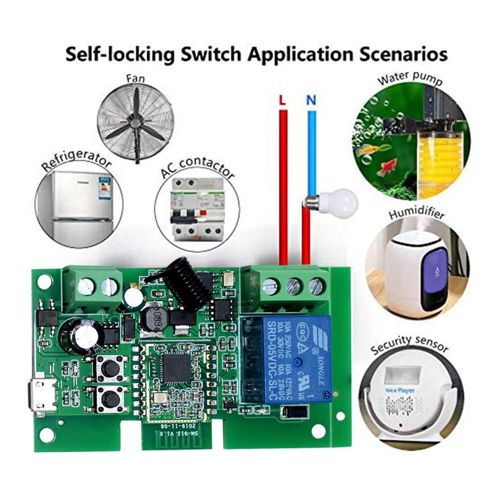 Contact sec Tuya commutateur intelligent Zigbee 1 2 4 canaux Zigbee Din Rail relais carte Module deux canaux RF 433 relais 12V 24V 230V
