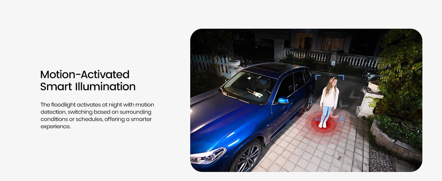 AOSU 5MP UHD WiFi Projecteur Caméra Extérieure 360 °   Vue couleur Vision nocturne Caméra de sécurité sans fil Détection PIR Audio bidirectionnel